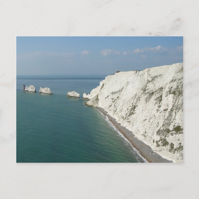 Isle of Wight Needles and Cliffs Postcard (Front)