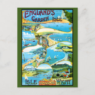 Isle of Wight Pictorial Map Postcard