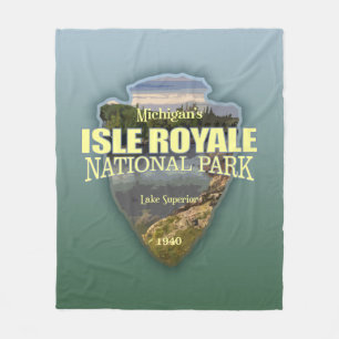 Isle Royale (arrowhead) Fleece Blanket