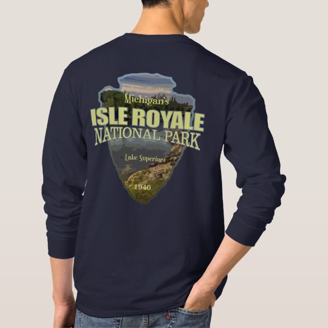 Isle Royale (arrowhead) T-Shirt (Back)