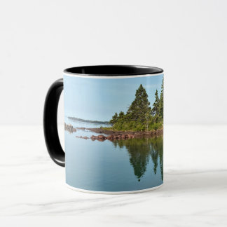 Isle Royale Malone Bay dock and glass smooth Lake Mug