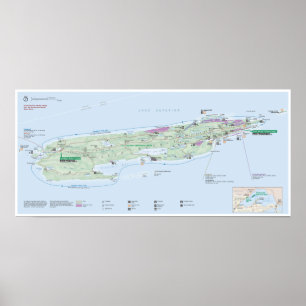 Isle Royale (Michigan) map poster