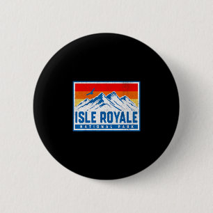 Isle royale national park 6 cm round badge