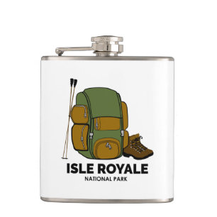 Isle Royale National Park Backpack Hip Flask