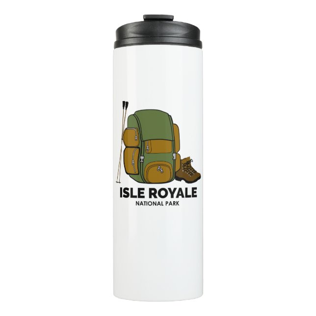 Isle Royale National Park Backpack Thermal Tumbler (Front)