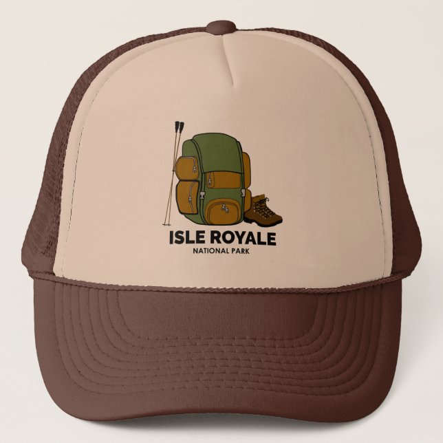 Isle Royale National Park Backpack Trucker Hat (Front)
