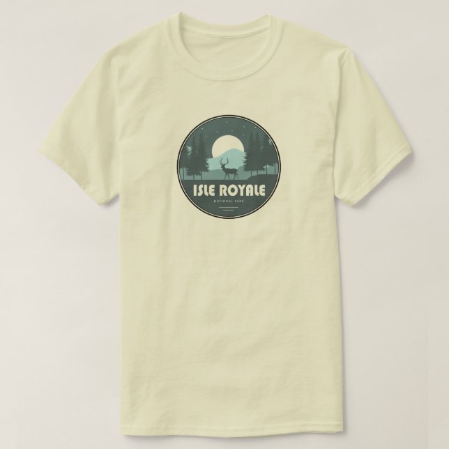 Isle Royale National Park Deer T-Shirt (Design Front)