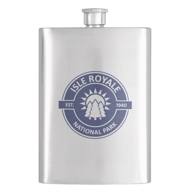 Isle Royale National Park Hip Flask (Front)