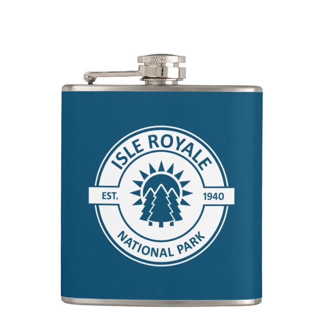 Isle Royale National Park Hip Flask (Front)