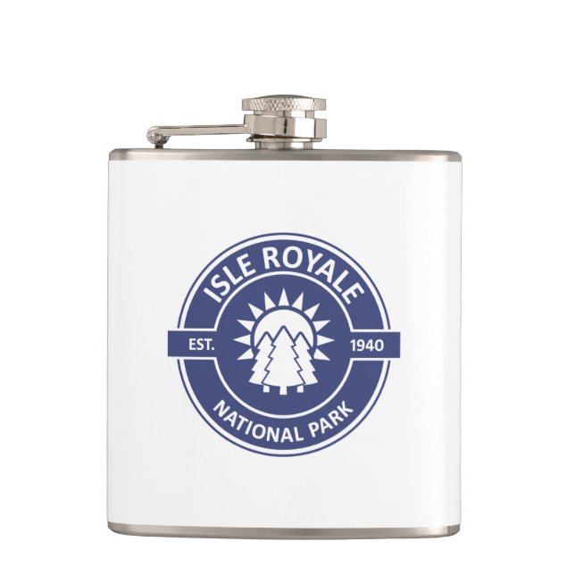 Isle Royale National Park Hip Flask (Front)