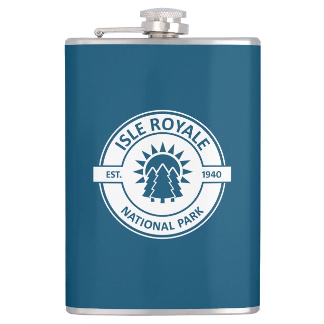 Isle Royale National Park Hip Flask (Front)