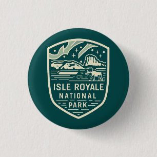 Isle Royale National Park Magical Night Emblem 3 Cm Round Badge