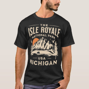 Isle Royale National Park Michigan Hike Outrs Vint T-Shirt
