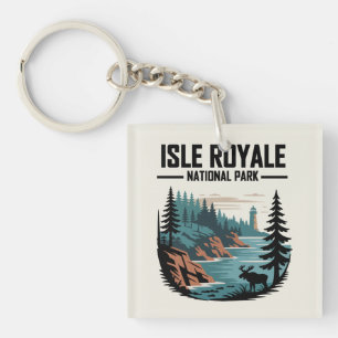 Isle Royale National Park Scenic Wilderness Key Ring