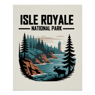 Isle Royale National Park Scenic Wilderness Poster