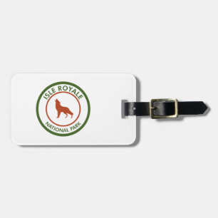 Isle Royale National Park Wolf Luggage Tag