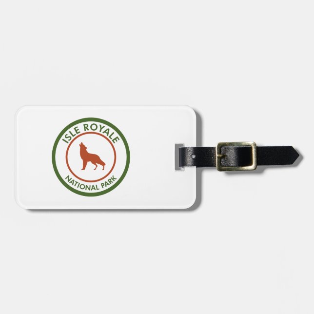 Isle Royale National Park Wolf Luggage Tag (Front Horizontal)