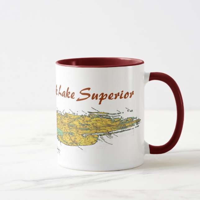 Isle Royale Park Lake Superior Chart Mug (Right)