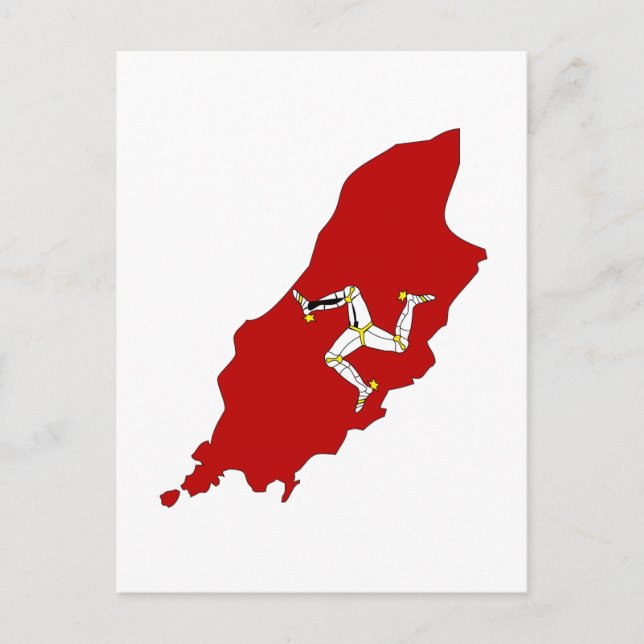 Isleofman flag map postcard (Front)