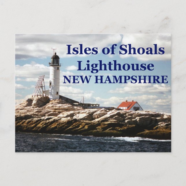 Isles of Shoals Lighthouse, New Hampshire Postcard (Front)