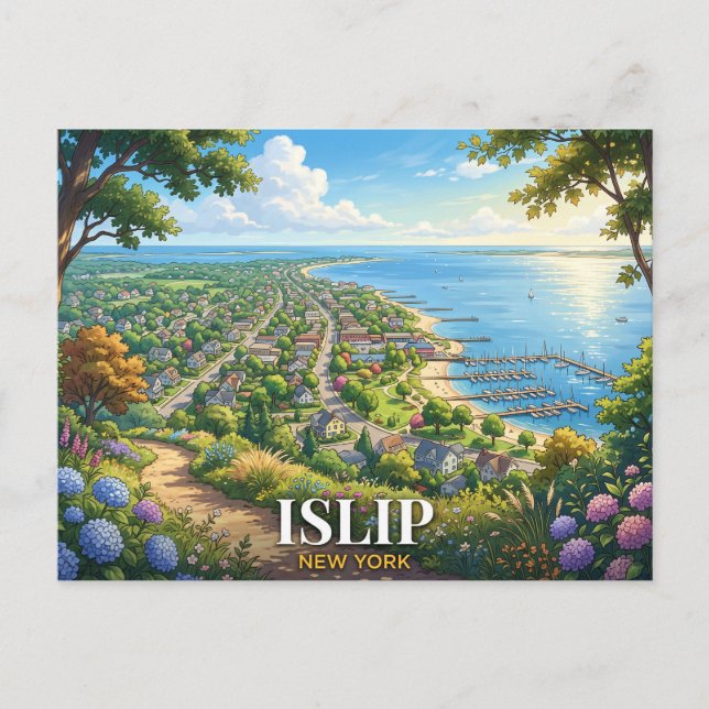 Islip New York Travel Postcard (Front)