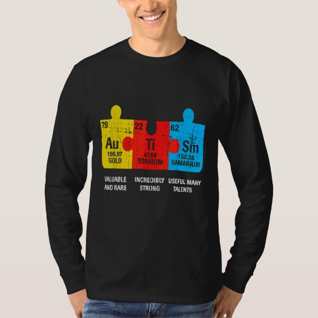 Ism Elements Periodic Table Awareness Asd Men Wome T-Shirt (Front)