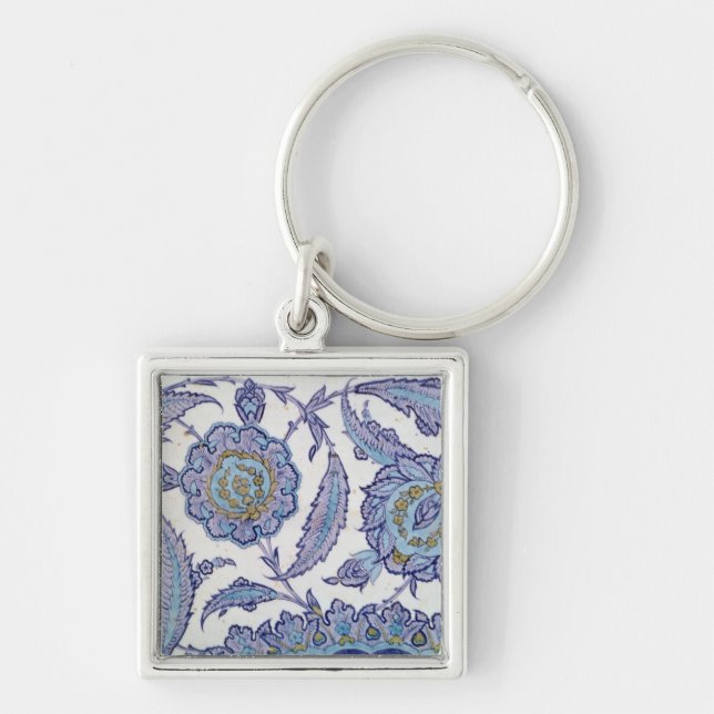 Isnik earthenware tile, c.1520-50 key ring (Front)