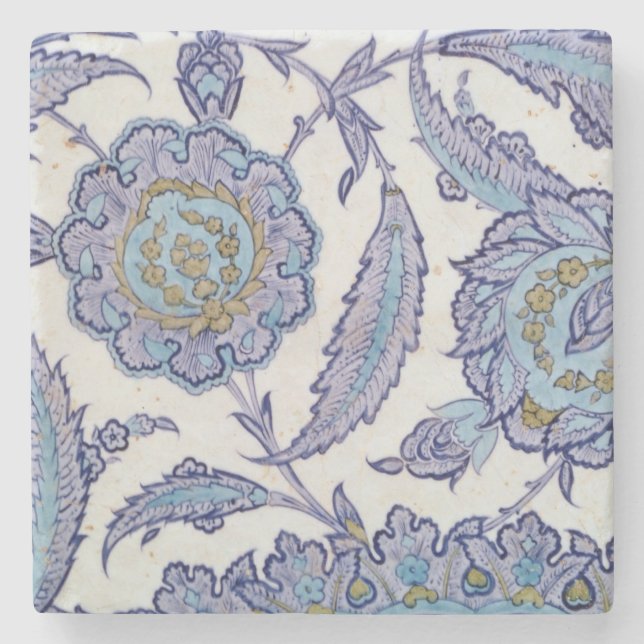 Isnik earthenware tile, c.1520-50 stone coaster (Front)