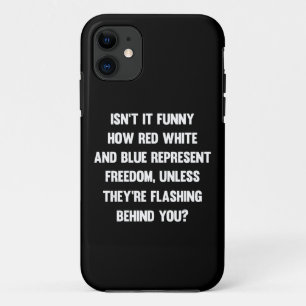 Isn't it funny how red white and blue..  sarcastic Case-Mate iPhone case