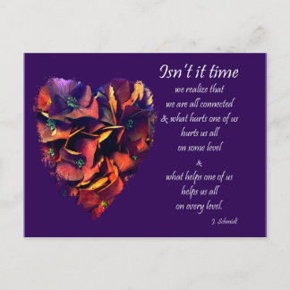 Isn't It Time - We Are All Connected Postcard