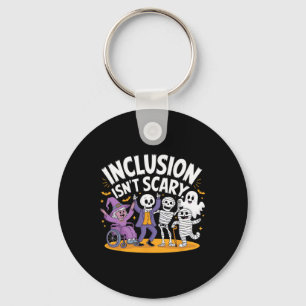Isn't Scary Teacher Skeleton Ghost Cute Halloween  Key Ring