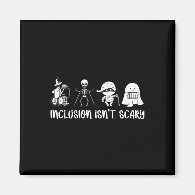 Isn't Scary Teacher Skeleton Ghost Cute Halloween  Magnet (Front)