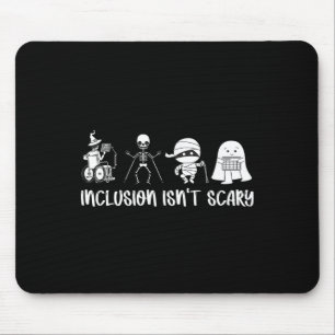 Isn't Scary Teacher Skeleton Ghost Cute Halloween Mouse Pad