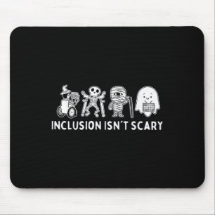 Isn't Scary Teacher Skeleton Ghost Cute  Mouse Pad