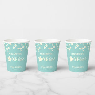 Isn't She Lovely Daisy 1st Birthday Cute Flowers Paper Cups