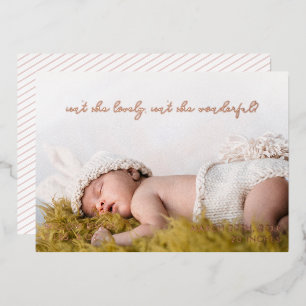 Isn't She Lovely Rose Gold Birth Announcement