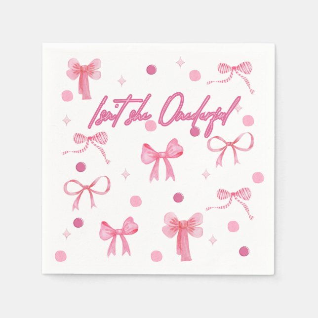 Isn't she Onederful napkin (Front)