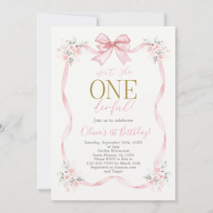 Isn't She Wonderful 1st birthday Invitation