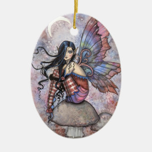Isobel the Introvert Fairy Fantasy Art Ceramic Tree Decoration