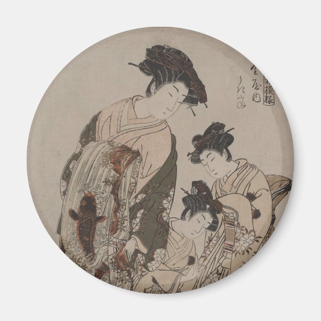 Isoda Koryusai Japanese Print Magnet (Front)