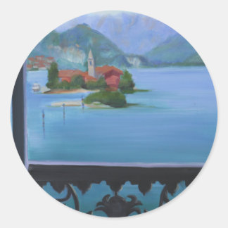 Isola Bella Balcony Classic Round Sticker