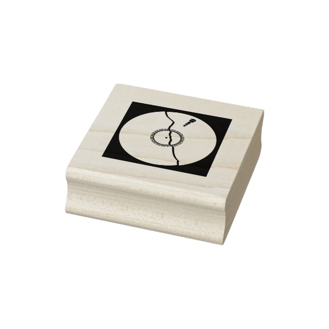 Isolated Broken White Record Rubber Stamp (Stamp)
