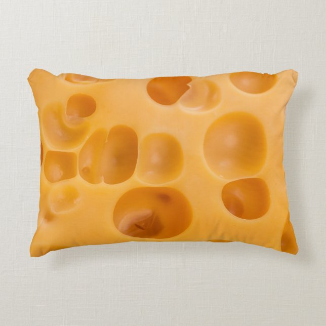 Isolated cheese piece, lovely design decorative cushion (Front)