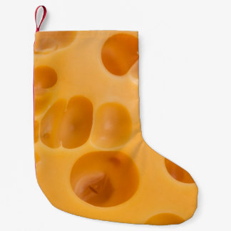 Isolated cheese piece, lovely design small christmas stocking