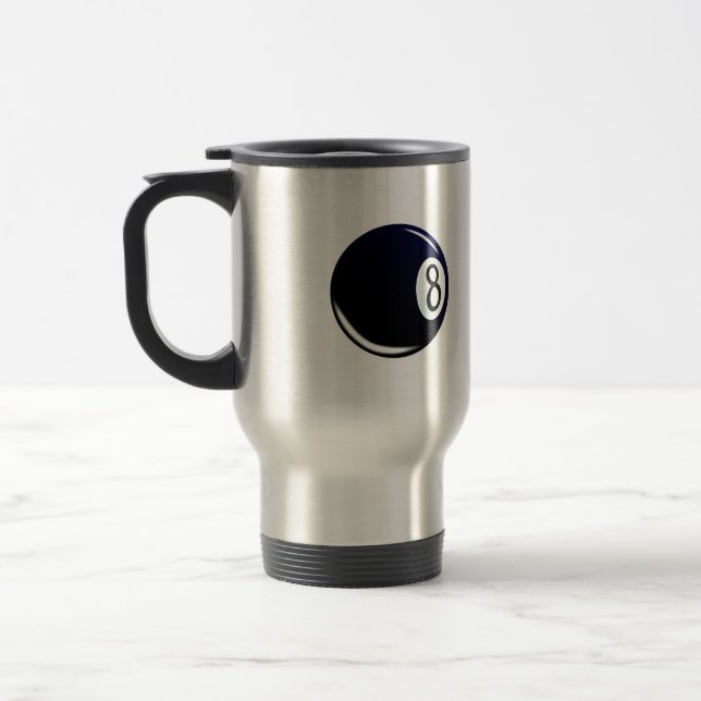 Isolated Eight Ball Travel Mug (Left)