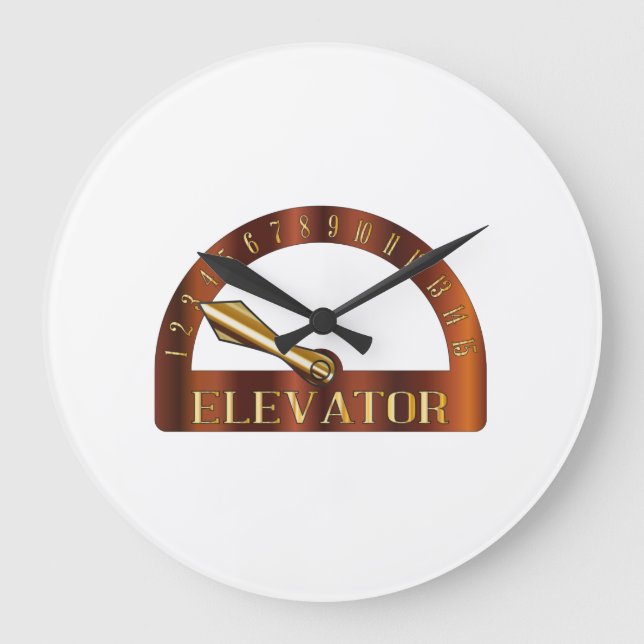 Isolated Elevator Floor Indicator Large Clock (Front)