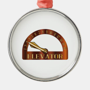 Isolated Elevator Floor Indicator Metal Tree Decoration