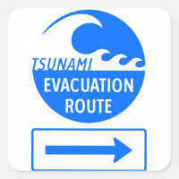 Isolated evacuation Route Highway sign