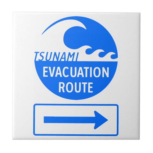 Isolated evacuation Route Highway sign Tile (Front)