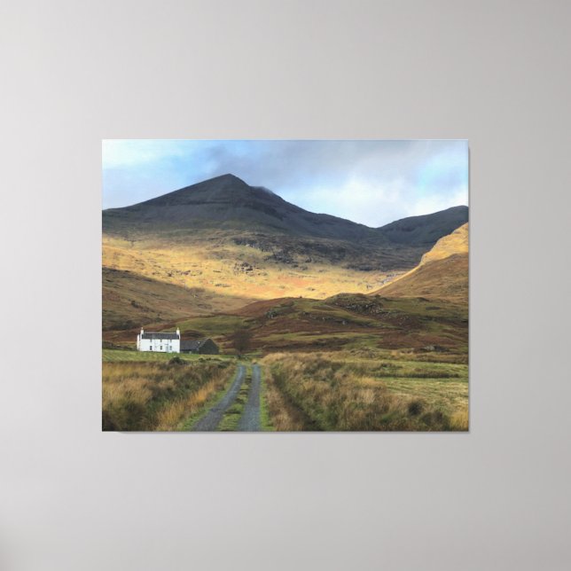 Isolated Farmhouse on the Isle of Mull, Scotland C Canvas Print (Front)